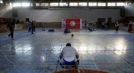 Suriye'nin İdlib ilindeki görme engelliler golbol şampiyonasında buluştu