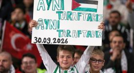 Filistin Milli Takımı-Konyaspor dostluk maçında Filistin'e destek mesajı